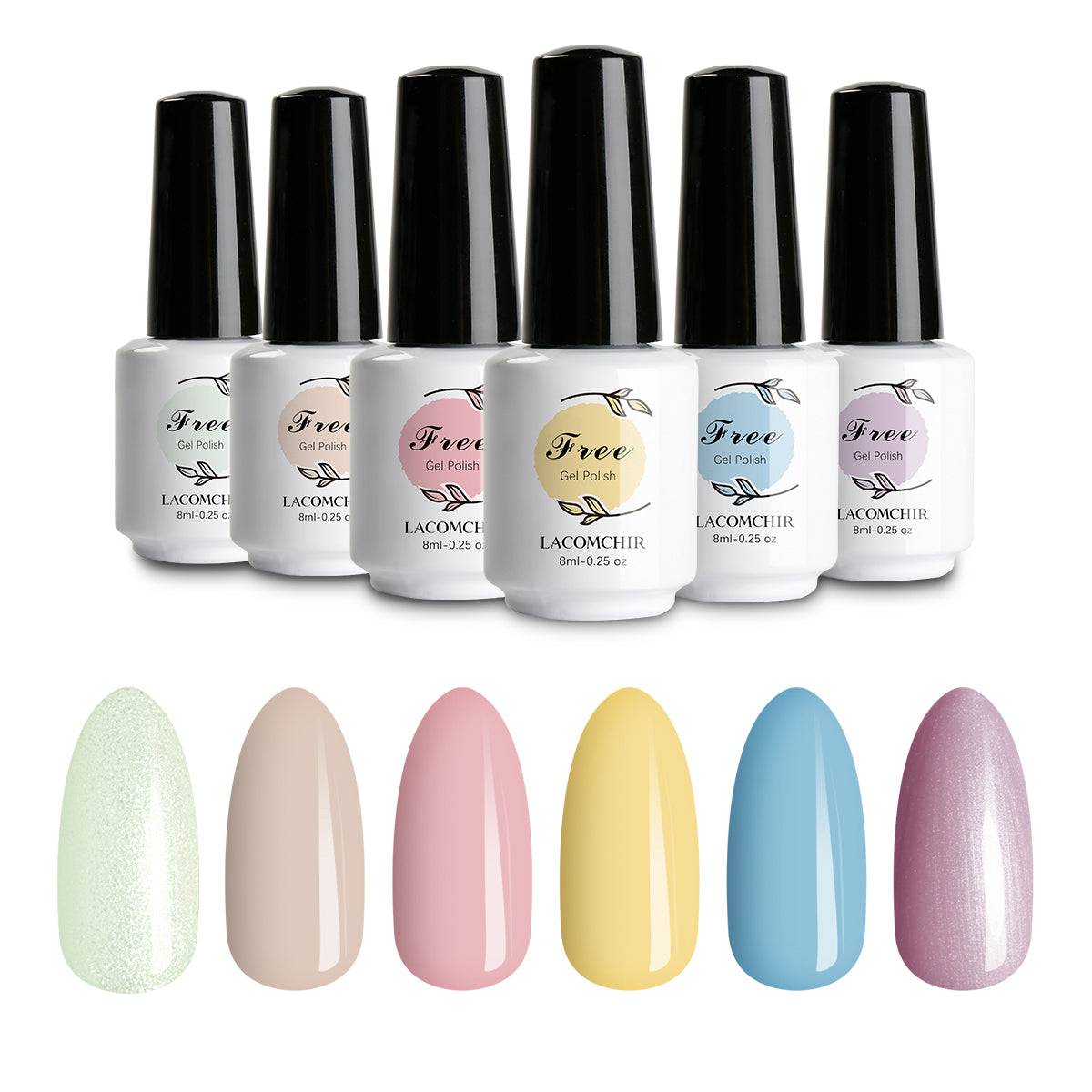 Nail Gel Polish Set UV/LED Gel 8ml*6pcs